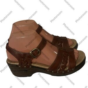 Dansko Micki Leather Sandals Sz 6 - 6 1/2 (37)